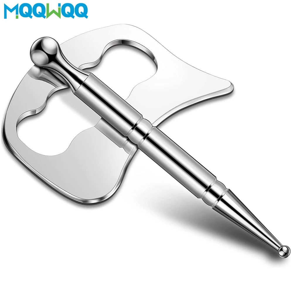 

Stainless Steel IASTM Therapy Massage Tools Deep Tissue Massage Fascia Recovery Muscle Massager Acupuncture Pen Gua Sha Scraper