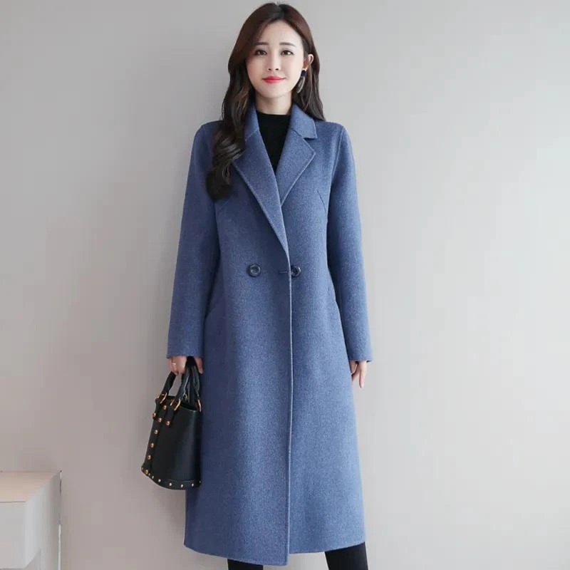 

ZUO MAN RU 2023 New Woolen Coat Coat Coat Spring And Autumn Middle And Long Large Size Woolen Korean Loose And Thin Coat