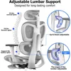 Ergonomic Mesh Office Chair with 3D Adjustable Armrest,High Back Desk Computer Chair Ergo3d Ergonomic Chairs with Wheels for Hom 5