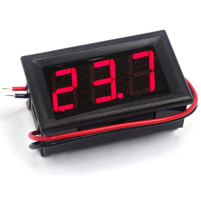 Multicolor Digital Voltage Panel Meter for Vehicles (4.5V-30V Range)