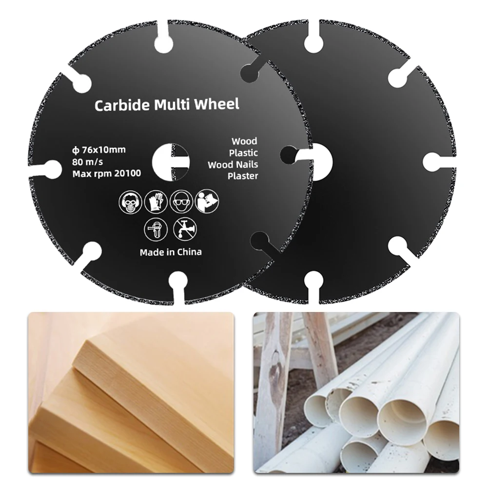 

1pc 76mm Cutting Disc Circular Saw Blade Grinding Wheel Wood Ceramic Tile Plastic Cutting Disc For Angle Grinder Tools