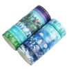 19 Pcs/set Blue Forest Snowflake Silvery Christmas Tree Washi Tape Set Scrapbooking Diy Journal Stationery Deco Art Supplies 5