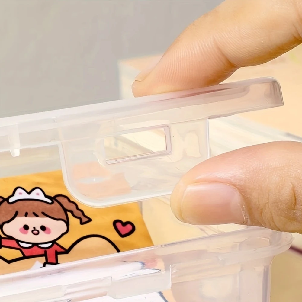 Clear Plastic Pencil Case, Durable Organizer for Pens, Stationery, Cosmetics-Perfect for School, Office, Travel & Daily Use