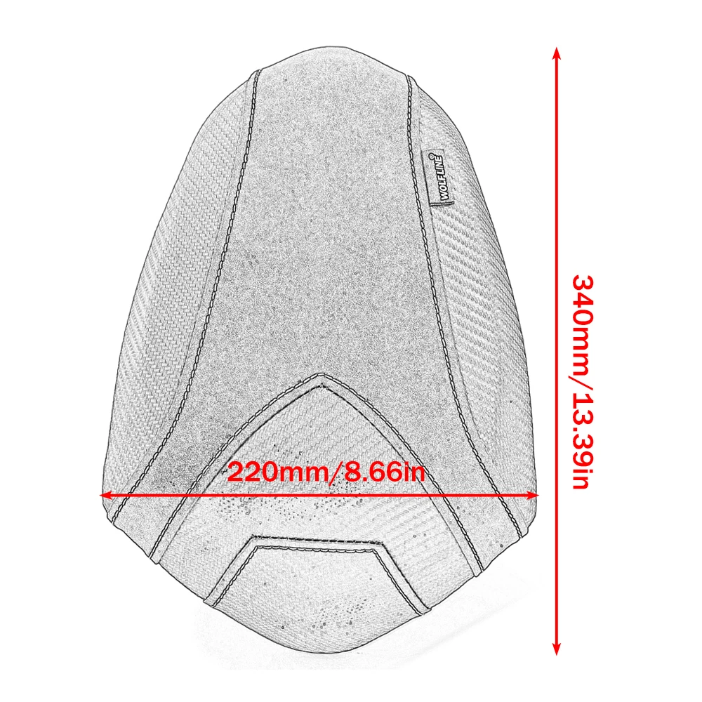 Motorrad 765 S R Soziussitzkissen hinten für Triumph Street Triple 765 765S 765R 2019–2024 2023 2022 2021 2020 – Detail 2