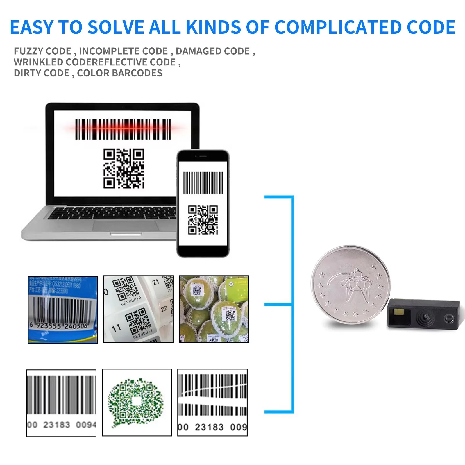 Mini Size Pin 12 2D Scan Module: High-Performance, Advanced Recognition, Versatile Design, Reliable Durability