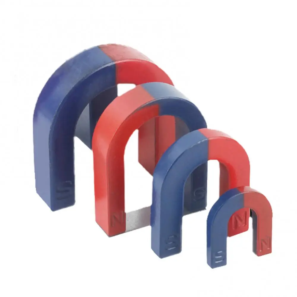Magnet Tool 100/80/60/40mm Horseshoe U-shaped Children Physics Experiment Toy neodymium magnets round magnets