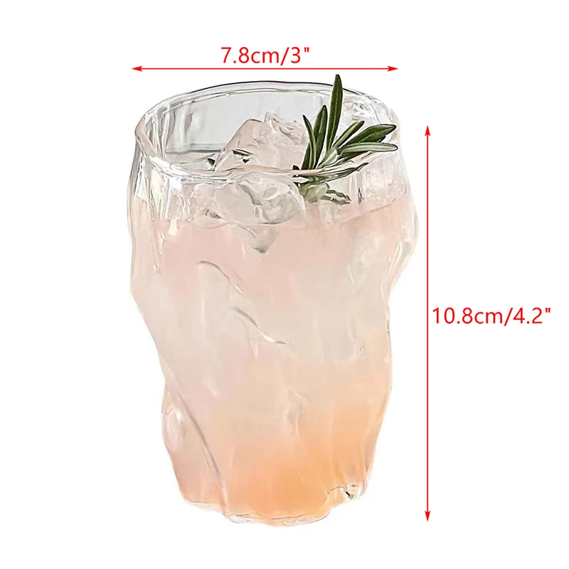 Transparent Coffee Cup Cocktail Glasses Vertical Grain Phnom Penh Glass Water Cup Juice Coffee Whiskey Cups