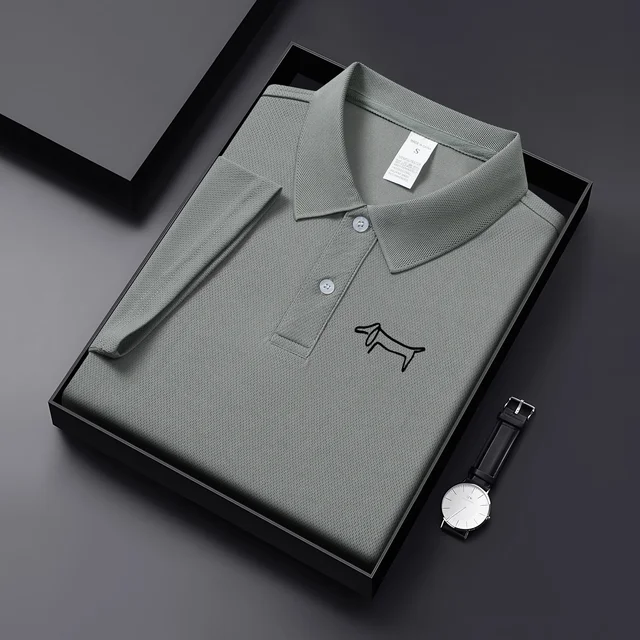 Chemises polo respirantes de haute qualité pour hommes, chemises polo décontractées à manches courtes de couleur unie pour hommes/femmes, vêtements d'été, cadeau design 1