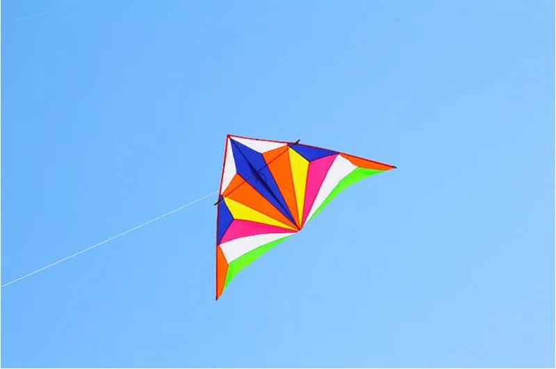 free shipping diamond rainbow delta kites windsocks cometas de viento para adultos giant kite cerf-volant shield kite toy sports 5