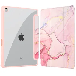 Sleek Acrylic Tablet Protection Case - iPad 11th A16 10th (Pink marble)