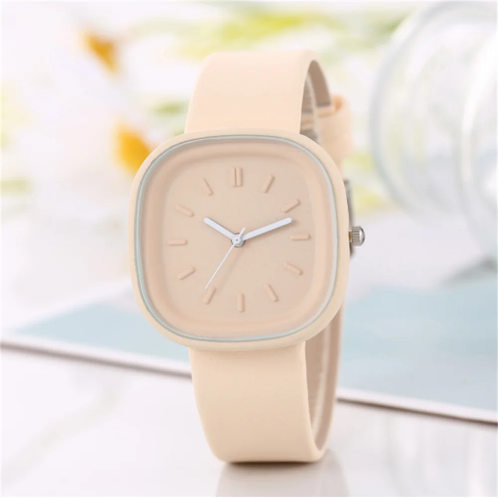 Montres carrées simples pour femmes, marque de luxe pour dames, montre à quartz solide, bracelets en cuir, montre-bracelet féminine, horloge coréenne