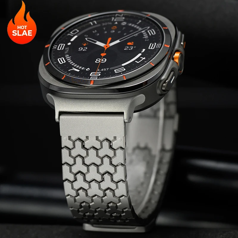 Pulseira Magnética de Metal para Samsung Galaxy Watch 8/8 Classic 46mm 44 40mm, Bracelete de Aço Inoxidável para Galaxy Ultra 2025 47mm