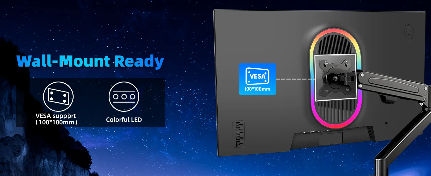 27 Inch Gaming Monitor - 2K 1440P IPS, 300Hz Refresh Rate, 0.8ms Response Time