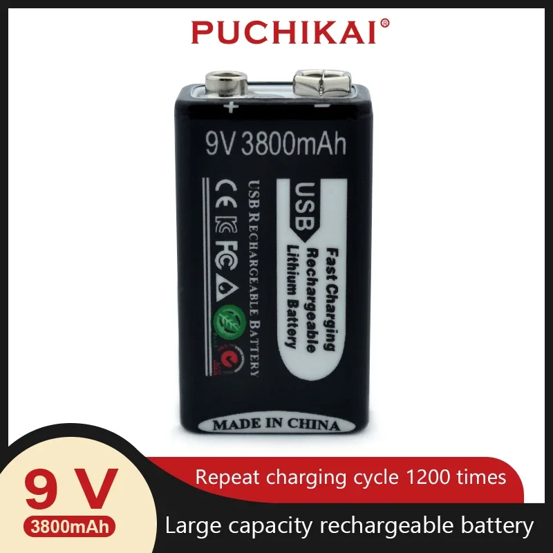 

Special offer 9V 3800mAh li-ion Rechargeable Micro USB Batteries 9 v lithium for Multimeter Microphone Toy Remote Control