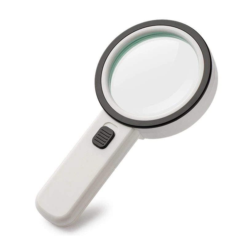 

Hand-Held 30X High Magnification Magnifier With 12 LED Lamp Beads Is Suitable For The Elderly To Read Reusable