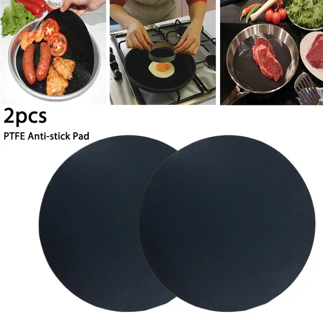 2Db Serpenyőnövényes Pad Újrahasznosítható Nem Tapadós Serpenyőben Sült Béléslap Főző Olajlemez Tefloncoated Üvegszálas Kendő Konyha Szerszám - Image 2