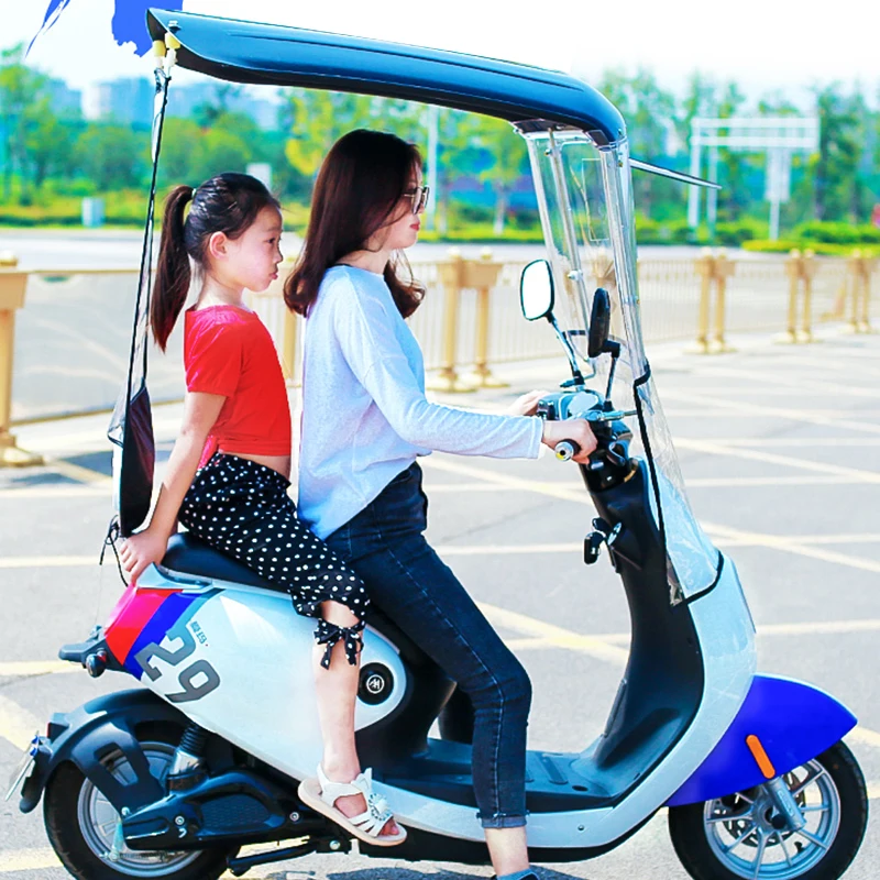 Umbrella Electric Bicycle/Motorcycle Canopy Anti-Windshield Rain Rearview Mirror Installation Electric Bike Umbrella With Tools