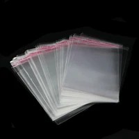 100pcs Self Adhesive Plastic Bag Clear Jewelry Packaging 10x15cm 3.94"x5.91" 1