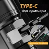 High Strong Power Led Flashlights 300000LM Tactical Torch with Display Light USB Charging Camping Fishing Defensa Zoom Lantern 4