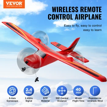 VEVOR Z50 RC Plane 2.4G 2CH Remote Control Fighter Fixed Wingspan Glider with 6-Axis Outdoor RC Warbird Airplane Toys Gifts 2