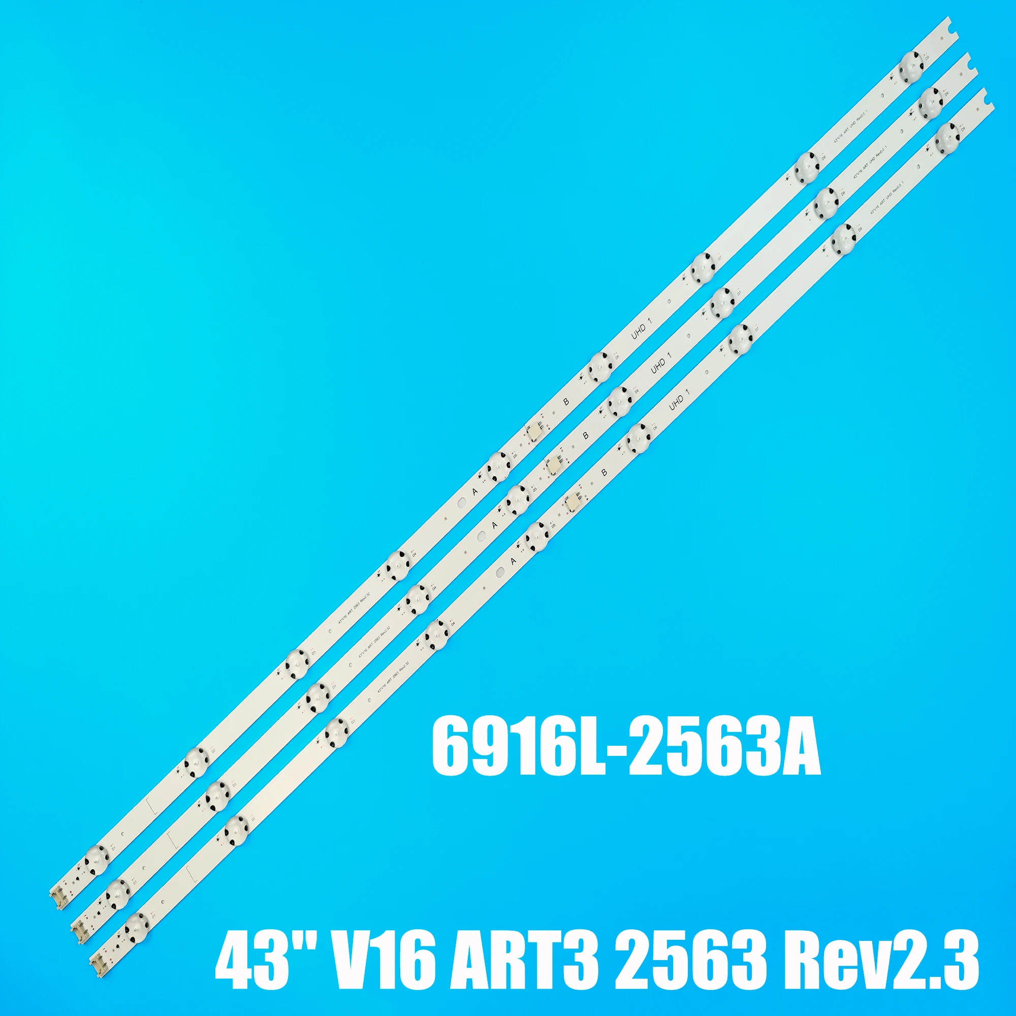 10 комплект светодиодной подсветки для LG 43UH661V 43UH650V 43UH656V 43UH668V 43UH676V 6916L-2563A 43UH6507 43UH6509 43UH652V LC430DGG FJ M1 M2 M7