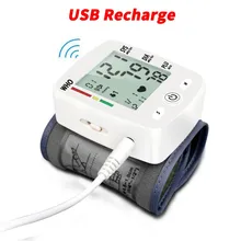 

Usb Rechargeable Automatic Sphygmomanometer English Voice Broadcast Wrist Sphygmomanometer Heart Rate Tonometer