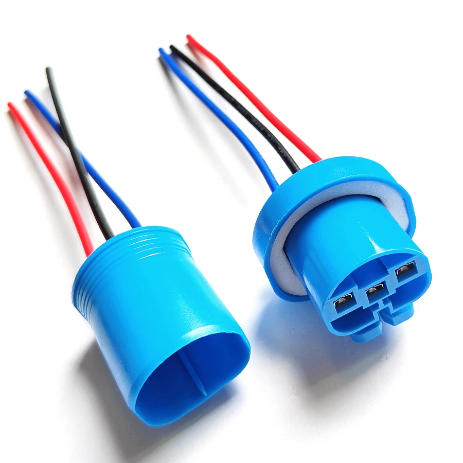 9007/HB5 Headlight Extension Wiring Harness With Ceramic Sockets - Plug & Play Connector Replacement