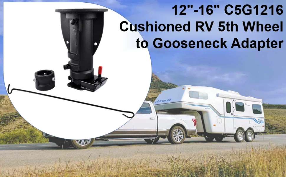 12"-16" C5G1216 Cushioned RV 5th Wheel to Gooseneck Adapter
