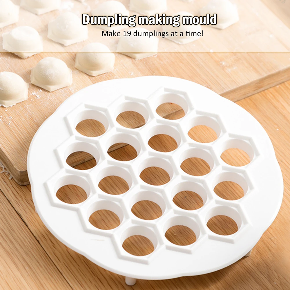 Sf4a734b213624d6bb5366cfb7a5a4348y 19 Holes Kitchen Accessories Dough Press Ravioli Making Mould Dumpling Mold Maker DIY Maker Dumpling Mold Pasta Form