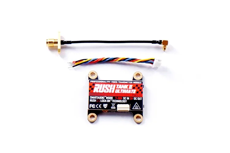 

RUSHFPV RUSH Tank II Ultimate VTX 5.8G 48CH RaceBand Pitmode 25mW 200mW 500mW 800mW Adjustable FPV VTX 2-8S for FPV Drones