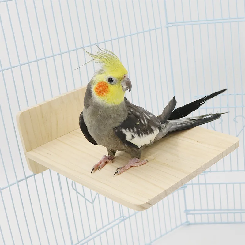 Solid wood bird toy rest platform parrot stand pet bird supplies parrot toy rope pet supplies small