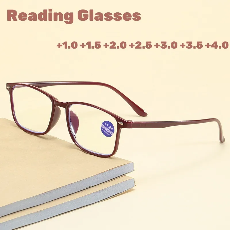 

Retro Anti-blue Light Ultralight TR90 Presbyopia Farsight Eyewear for Elderly Reading glasses HD Lens Vintage Women Eyeglasses