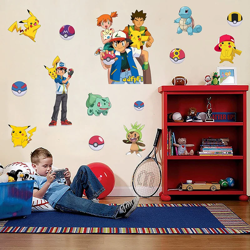 Decoration 3D Decal Bedroom Sticker Pokémon Decor Hole In Wall Kids