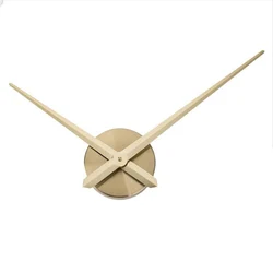 Oversized Modern 3D Wall Clock for Home Decor - DIY Quartz Clock Hands and Mechanism (Gold)