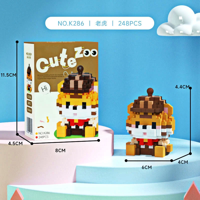 Mini Building Blocks Cat Toy for Kids Ages 8-10 - Educational Construction Set and Birthday Gift