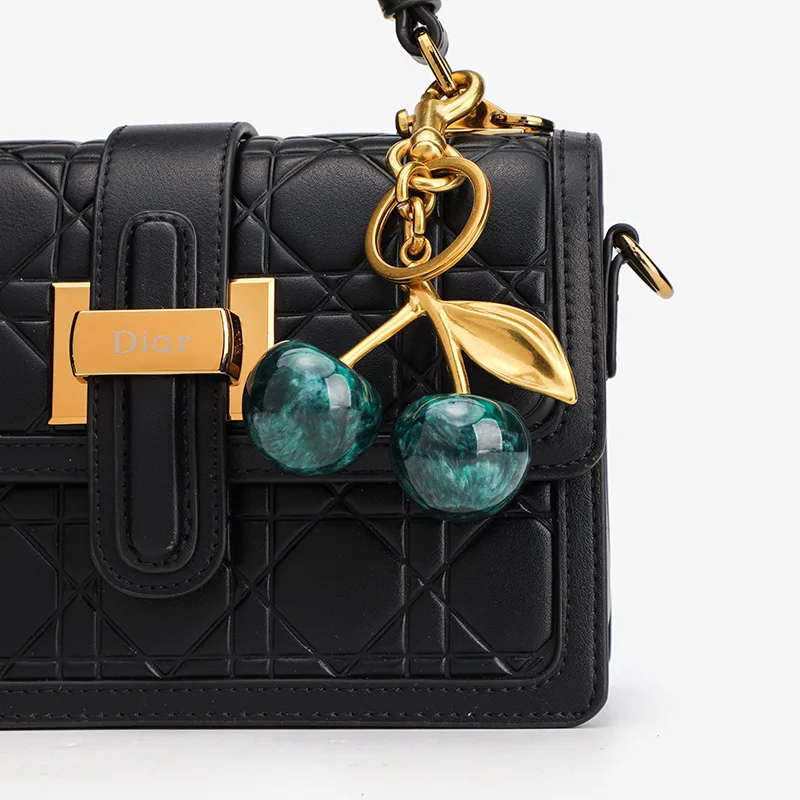 MINKARS Cherry Bag Charm, Cherry Keyring, Accessories