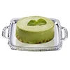 H55A Luxury Stainless Steel Storage Tray with Handle Cosmetic Jewelry Display Plate Hotel Restaurant Serving Dish Silver 3