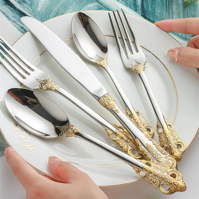 8Piece Silverware Set with Steak Knives for 8, For Home Kitchen Restaurant  Hotel, Kitchen Utensils Set, Mirror Polished - AliExpress