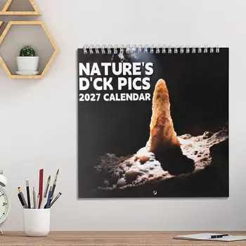 Calendario 2027 da appendere, agenda giornaliera con scherzi a tema natura per lettura, studio, scuola, ufficio domestico, esercizio fisico