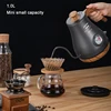 1.0L Electric Kettle Retro Gooseneck Hand Brewed Coffee Pot Slender Mouth Teapot Stainless Steel Liner Kettle with thermometer 1