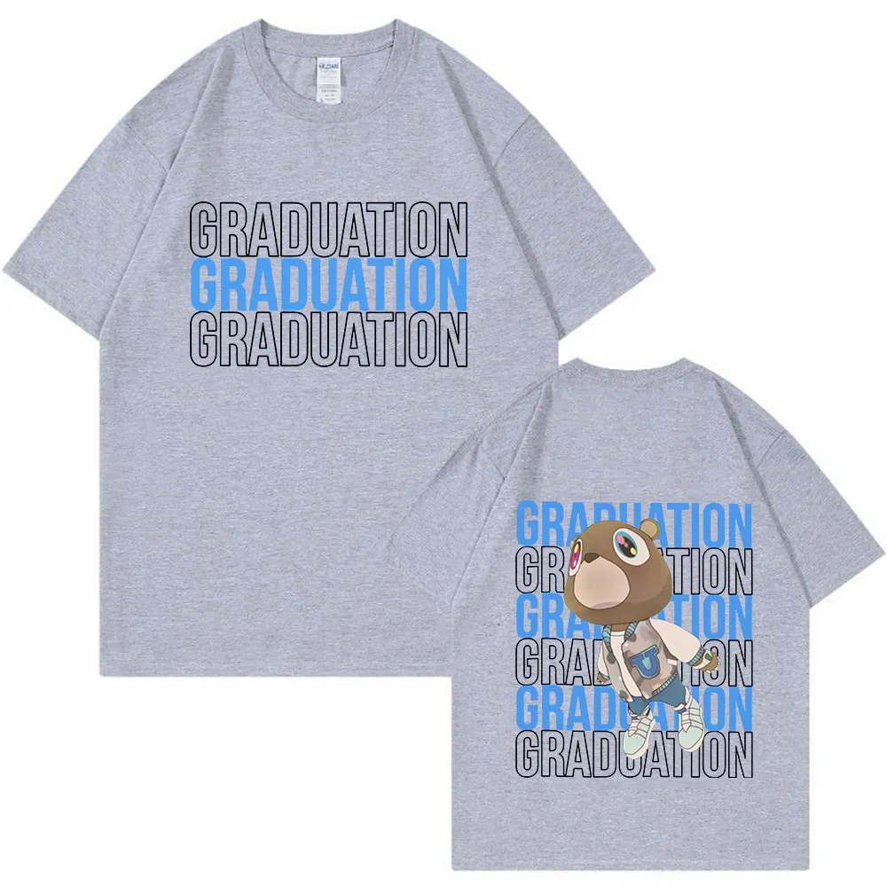 Rapper Kanye West Afstudeershirt Heren Coole Hip Hop Korte Mouw T-shirts Casual Katoenen Oversized T-shirts Streetwear_voghion.com