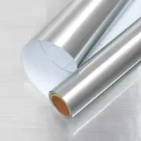 PVC Metal Brushed Gold Silver Removable Wallpaper Decor Film Vinyl Waterproof Oil-proof House Appliance Kitchen Elevator Sticker 2