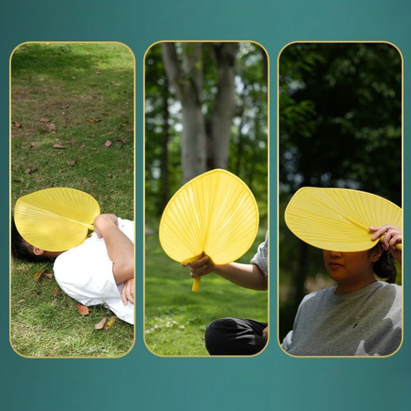 1/5PCS Chinese Style Fan Retro Plastics Fan New Summer Cooling Hand Fan Art Cool Leaf Fan Home Decorations 5