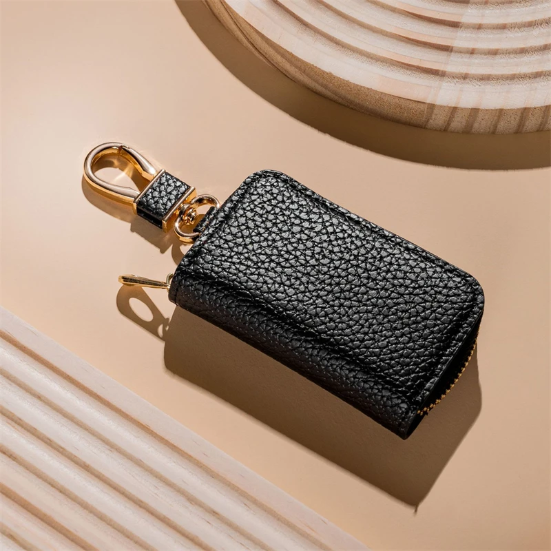 Key Pouch Zipper Key Holder Organizer Car Bag Wallet Keychain Fashion Simple Case Bag Men Women Car Protect Cover