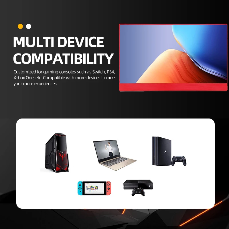 ޴  1080P IPS г, CŸ HDMI ȣȯ ÷, Ʈ, PS4, ġ, Xbox  ֿܼ , 15.6 ġ