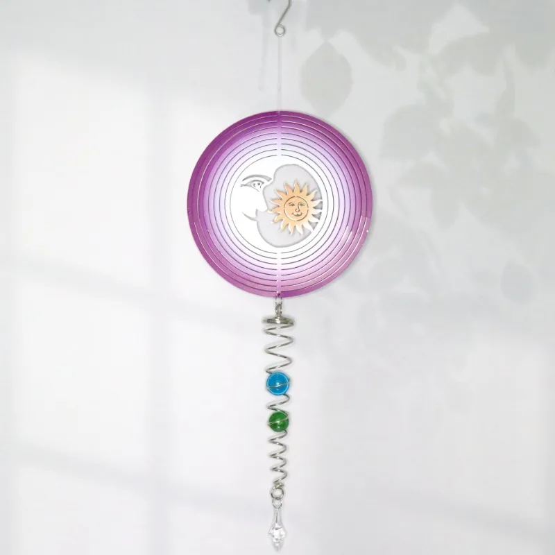 Wind chime mandala 3D rotating wind chime wind turns home garden pastoral gradient decoration creative hanging ornaments 6