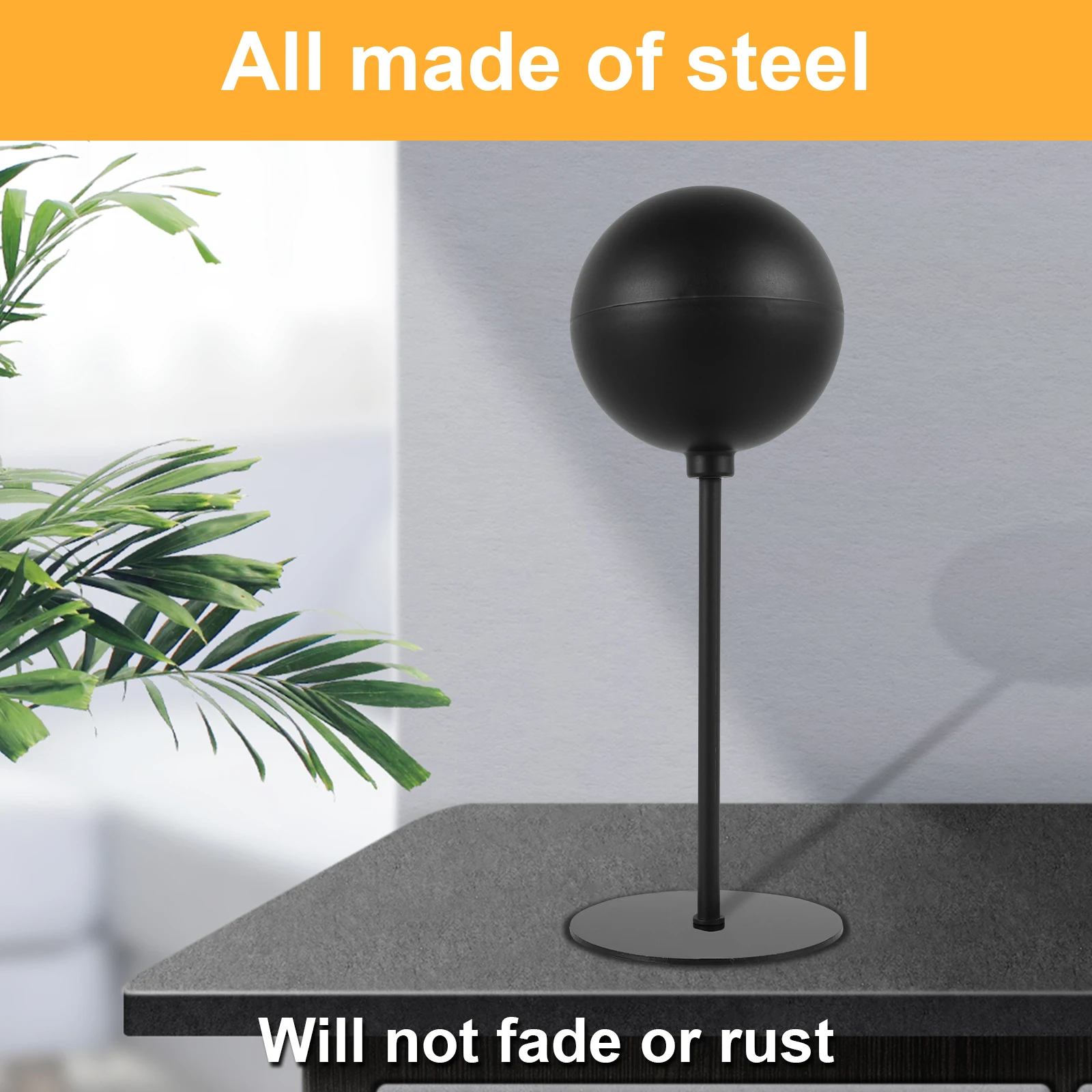 Black Steel Motorcycle Helmet Display Stand