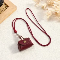 LATS Retro Cute Small Leather Bag Long Necklace for Women Fashion Sweater Chain Neck Hanging Jewelry Versatile Accessory Gift - Image 5
