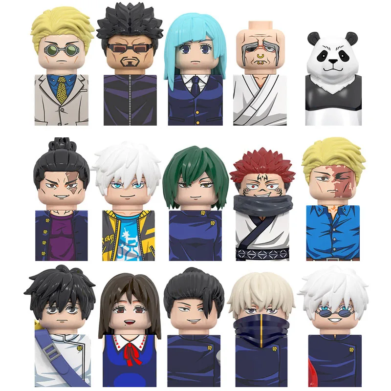 

WM6140 WM6149 Building blocks Jujutsu Kaisen Anime Figure Gojo Geto Itadori Yuji Cartoon Brick Dolls Kids Mini Action Toy Bricks