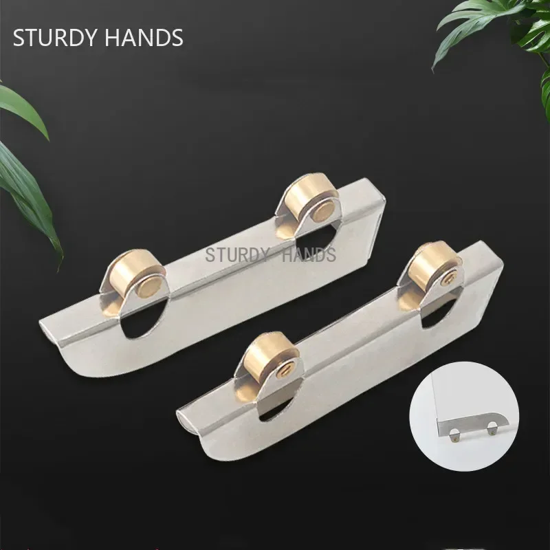 Glass Pulley Sliding Door Wheel Display Cabinet Door Rollers Mobile Counter Wheel Track Roller Hardware Accessories 10Pcs 5mm